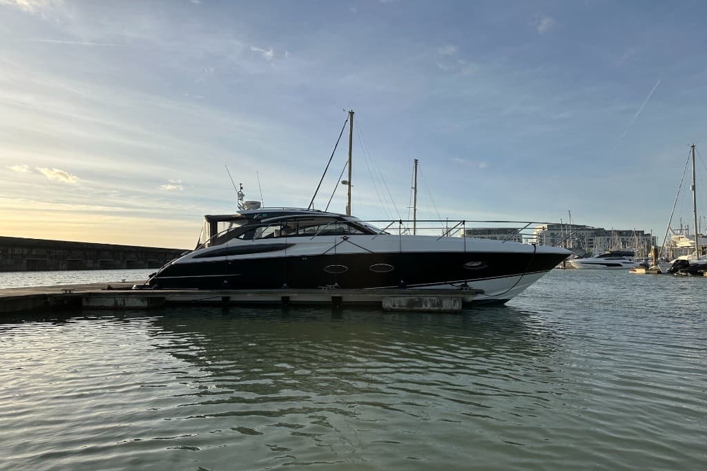 Motor yacht at marina — Onyx Sales & Sourcing